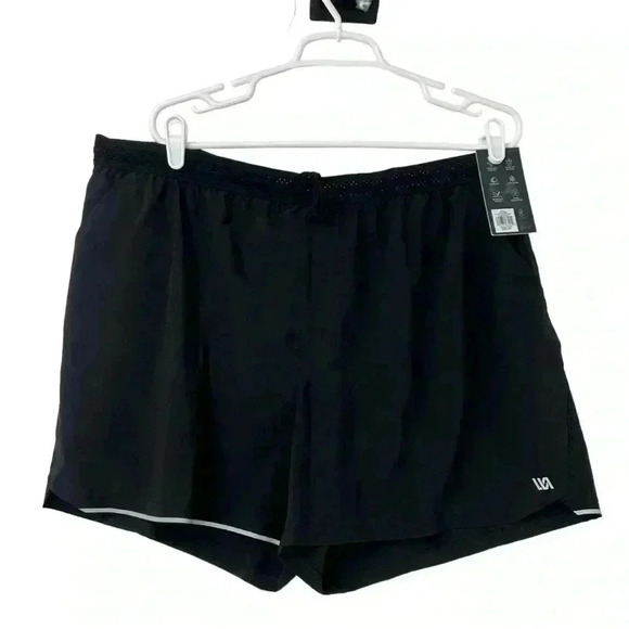 VRST SHORTS MENS XXL ACCELERATE 7” PURE BLACK BUILT IN BRIEFS RUNNING ATHLETIC - Picture 1 of 15